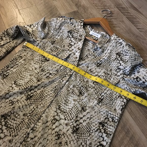 Calvin Klein Reptilian Print Button Down Shirt - Picture 11 of 16